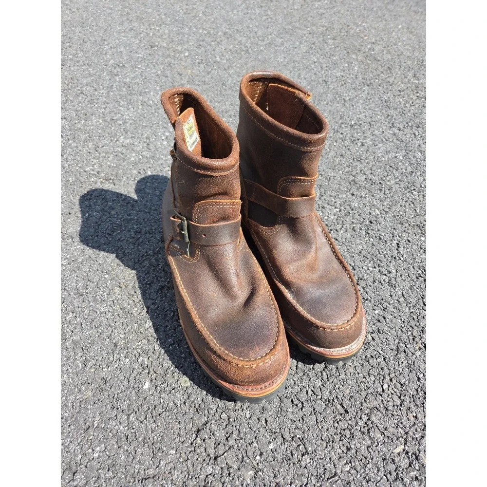 Vintage Chippewa Engineer Boots Mens 8.5EE Leather‎ Buckle